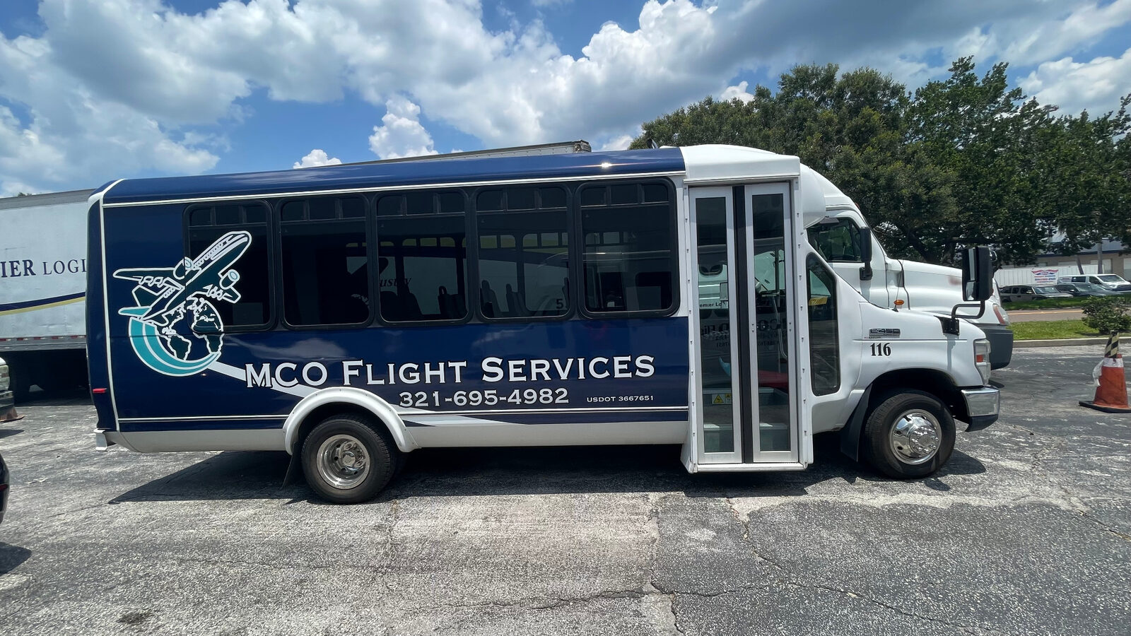 MCO Flight Services shuttle side wrap